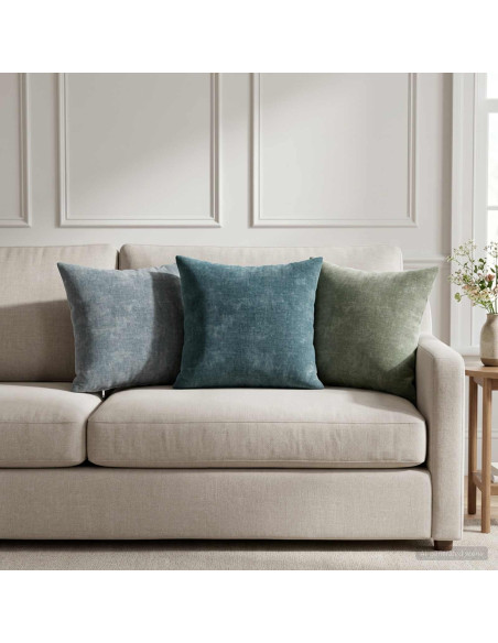 Cuscino 2 pz HEERLEN Blu 40 x 40 cm Tessuto Chenille
