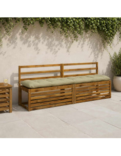 Cuscini per Panchina VIANEN 2 pz 100% Poliestere Verde chiaro