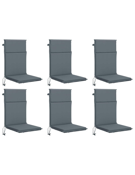 Cuscino per sedia a schienale alto GEMERT 6 pz 100% Poliestere