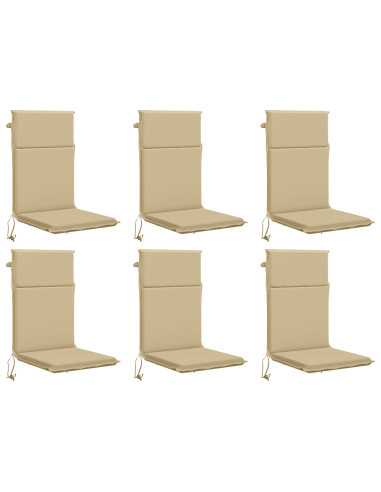 Cuscino per sedia a schienale alto GEMERT 6 pz 100% Poliestere
