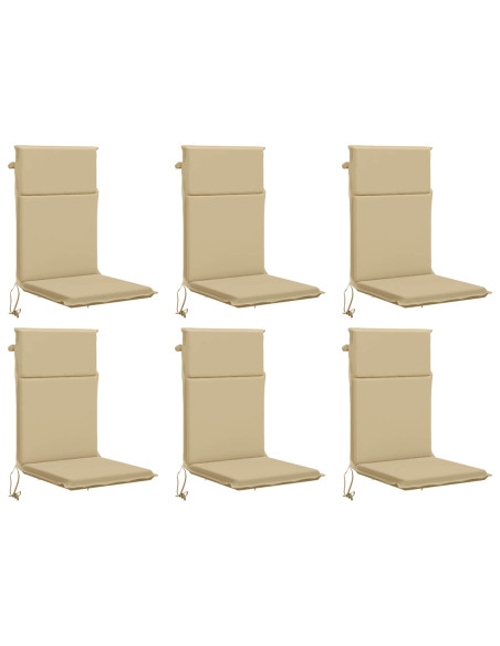 Cuscino per sedia a schienale alto GEMERT 6 pz 100% Poliestere