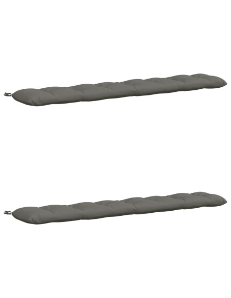Cuscini per Panchina VIANEN 2 pz 100% Poliestere Grigio