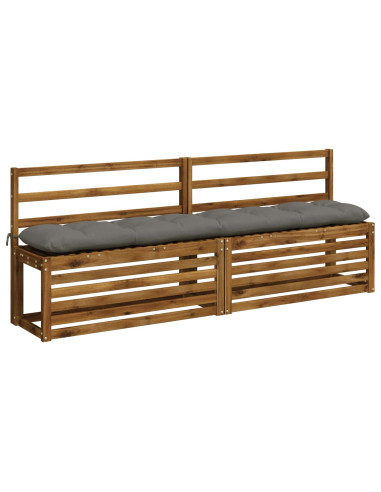 Cuscini per Panchina VIANEN 2 pz 100% Poliestere Grigio