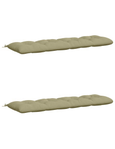 Cuscini per Panchina VIANEN 2 pz 100% Poliestere Verde chiaro 2