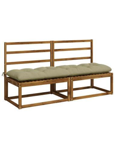 Cuscini per Panchina VIANEN 2 pz 100% Poliestere Verde chiaro