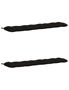 Cuscini per Panchina VIANEN 2 pz 100% Poliestere Nero 2