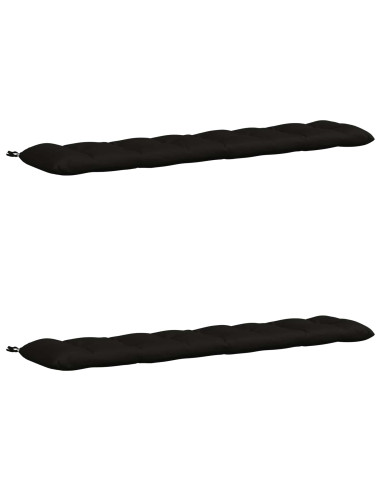 Cuscini per Panchina VIANEN 2 pz 100% Poliestere Nero
