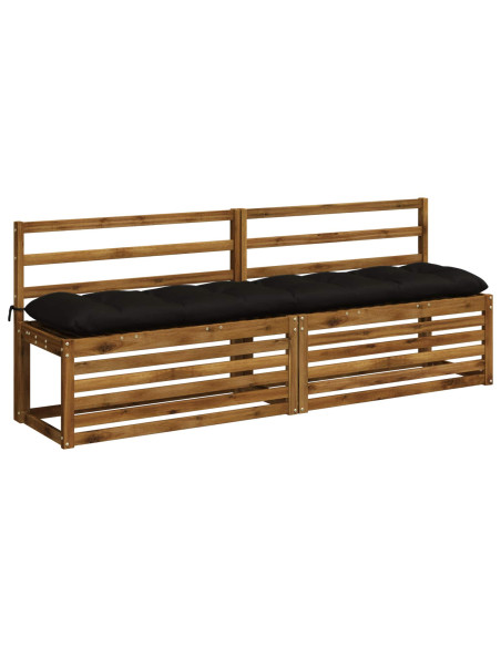 Cuscini per Panchina VIANEN 2 pz 100% Poliestere Nero