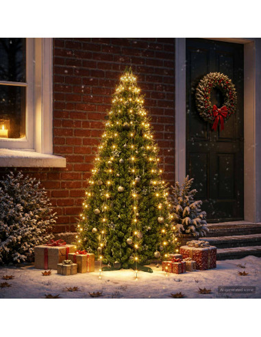 Ghirlande luminose per alberi di Natale Verde 180 cm PVC