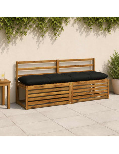 Cuscino per panchina VIANEN 100% Poliestere Nero