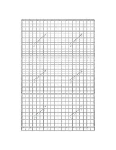 Gabione con filo da 5 mm e rete da 5x5 cm 100x10x150 cm