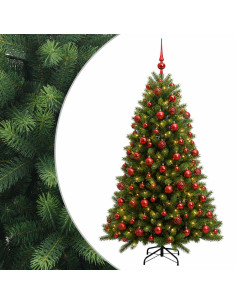 Albero di Natale Artificiale con Palline 240 cm 300 LED 2