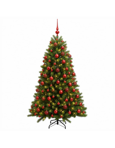 Albero di Natale Artificiale con Palline 240 cm 300 LED