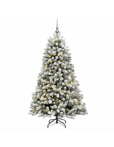 Albero di Natale Artificiale con Palline 180 cm 300 LED