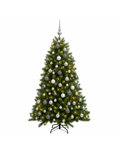 Albero di Natale Artificiale con Palline 210 cm 300 LED