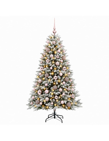 Albero di Natale Artificiale con Palline 180 cm 300 LED