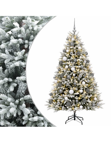 Albero di Natale Artificiale con Palline 240 cm 300 LED