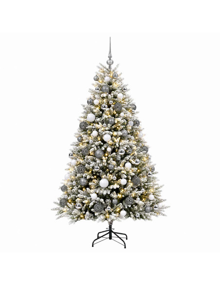 Albero di Natale Artificiale con Palline 240 cm 300 LED