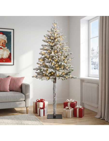 Albero di Natale Artificiale con Rami Pieghevoli 150 cm 150 LED