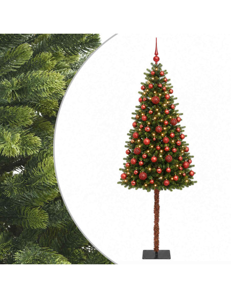 Albero di Natale Artificiale con Palline 180 cm 300 LED