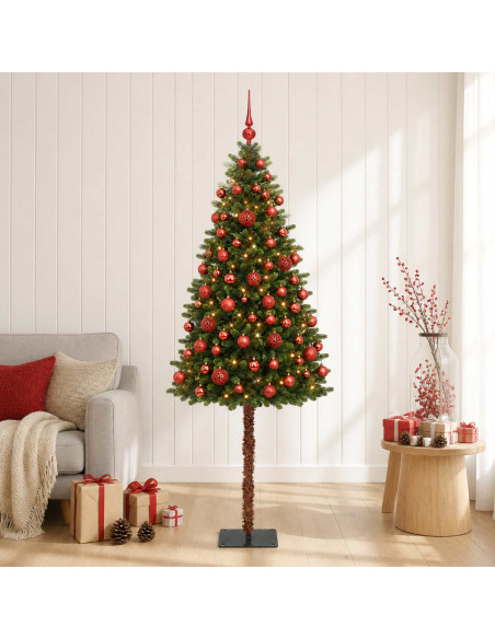 Albero di Natale Artificiale con Palline 180 cm 300 LED