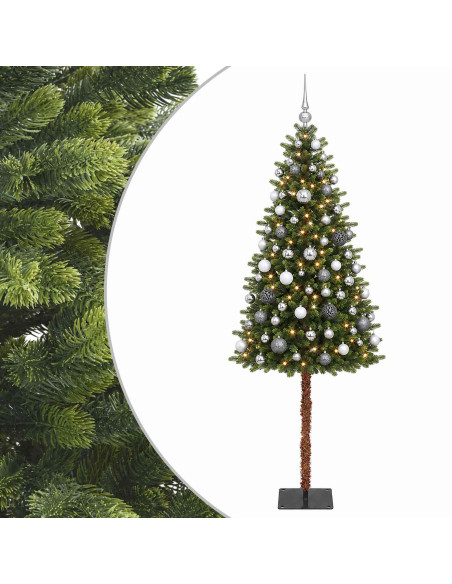 Albero di Natale Artificiale con Palline 180 cm 300 LED