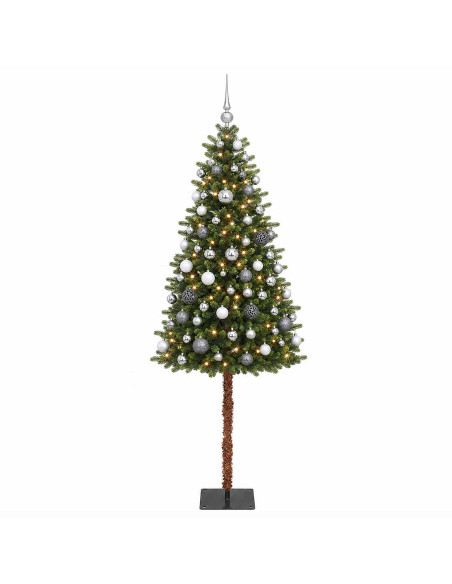 Albero di Natale Artificiale con Palline 180 cm 300 LED