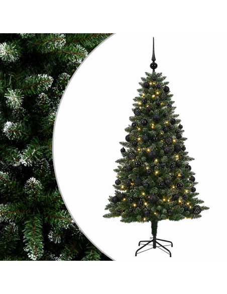 Albero di Natale Artificiale con Palline 210 cm 300 LED