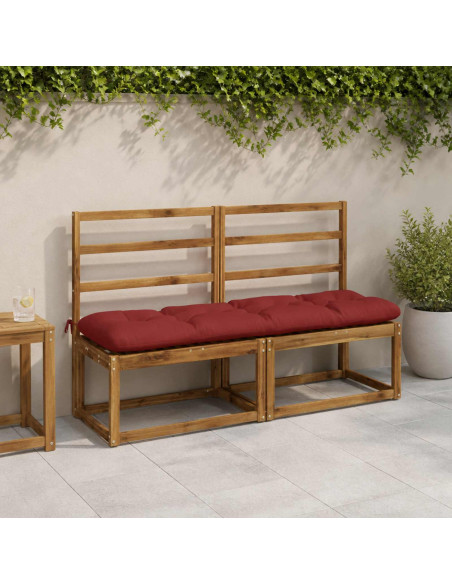 Cuscini per Panchina VIANEN 2 pz 100% Poliestere Rosso
