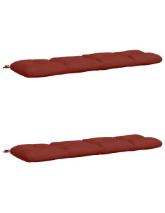 Cuscini per Panchina VIANEN 2 pz 100% Poliestere Rosso 2