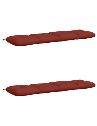 Cuscini per Panchina VIANEN 2 pz 100% Poliestere Rosso