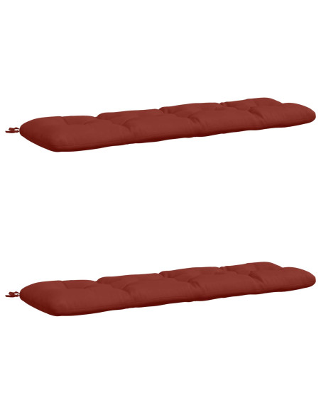 Cuscini per Panchina VIANEN 2 pz 100% Poliestere Rosso