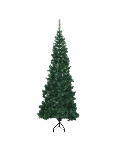 Albero di Natale Artificiale Angolare con 300 LED Verde 240 cm