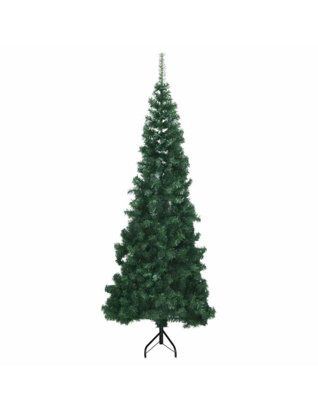 Albero di Natale Artificiale Angolare con 300 LED Verde 240 cm