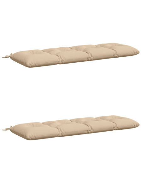 Cuscini per Panchina VIANEN 2 pz 100% Poliestere Crema