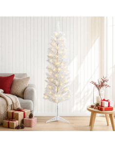 Albero di Natale Artificiale Sottile 120 cm 150 LED