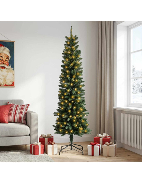 Albero di Natale Artificiale Sottile 180 cm 300 LED