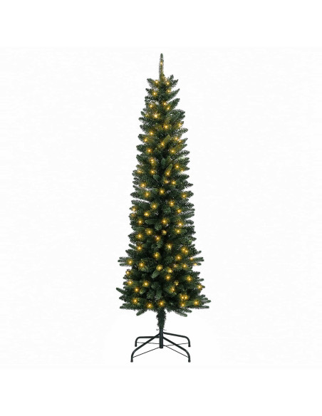 Albero di Natale Artificiale Sottile 180 cm 300 LED