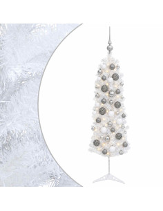 Albero di Natale Artificiale Slim con Palline 120 cm 150 LED 2