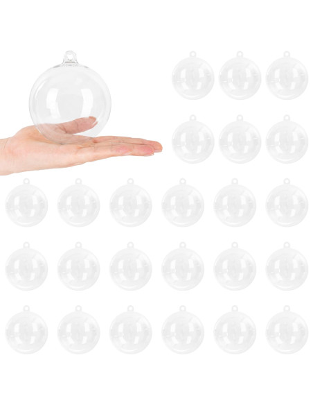 Set di palline di Natale XL 25 pz Trasparente Diam. 10 cm