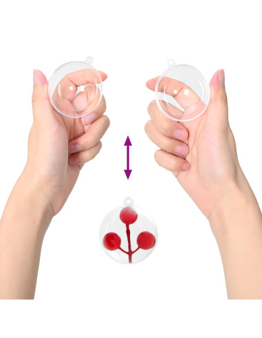 Set di Palline di Natale 100 pz Trasparente Diam. 8 cm Plastica