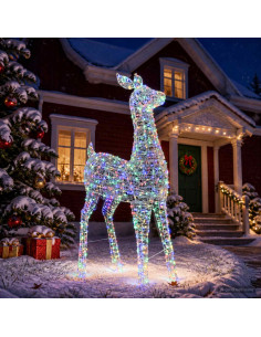 Renna di Natale luminosa a LED LOVIISA 900 LED Multicolore