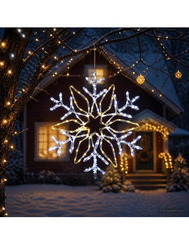 Luci di Natale a fiocco di neve LOVIISA 140 LED