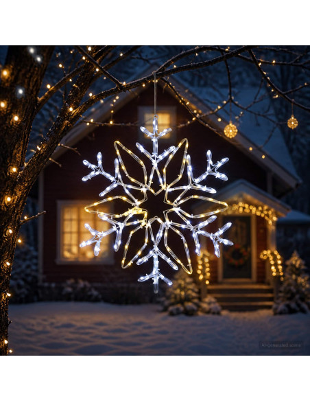 Luci di Natale a fiocco di neve LOVIISA 140 LED
