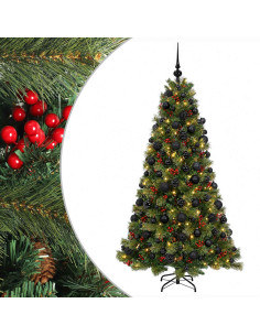 Albero di Natale artificiale con palline 240 cm 300 LED