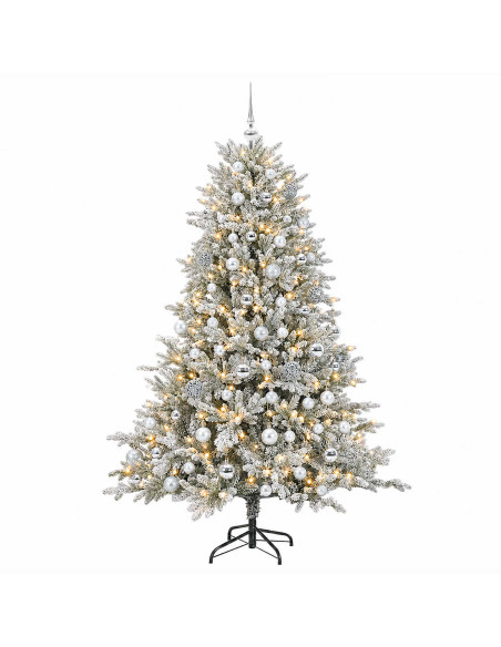 Albero di Natale artificiale con palline 240 cm 300 LED