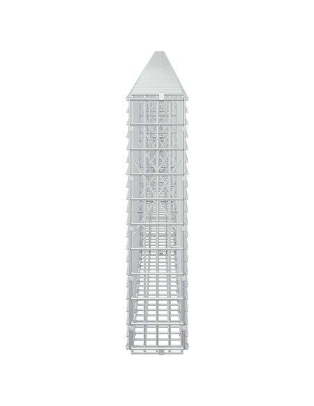 Gabione con Filo da 5 mm e Rete da 5x2,5 cm 1100x10x50 cm