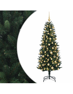 Albero di Natale Artificiale con Palline 240 cm 300 LED
