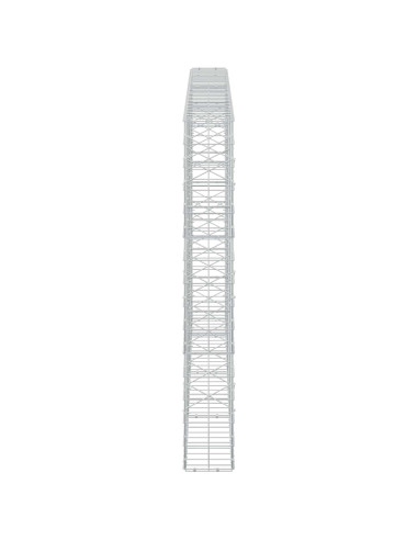 Gabione con filo da 5 mm e rete 10x10 cm 350x20x150 cm