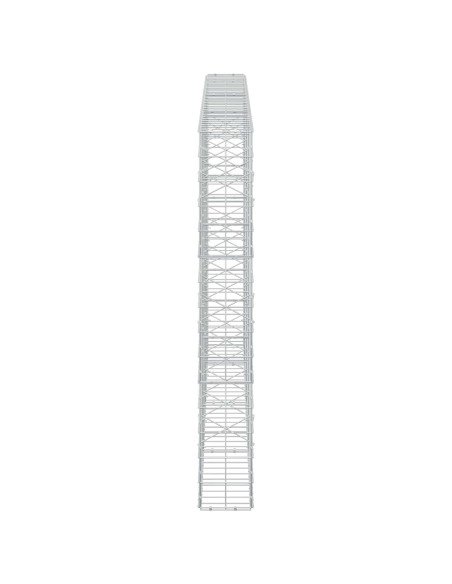 Gabione con filo da 5 mm e rete 10x10 cm 350x20x150 cm